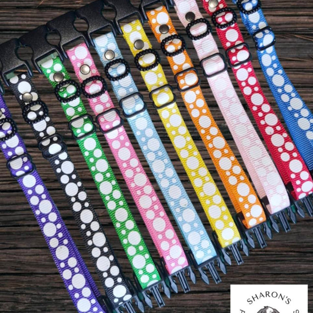 Bubbles print whelping ID collars (Copy)